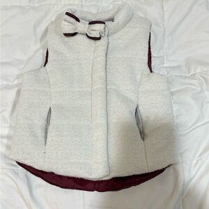 Max Studio Kids Ivory and Burgundy Vest